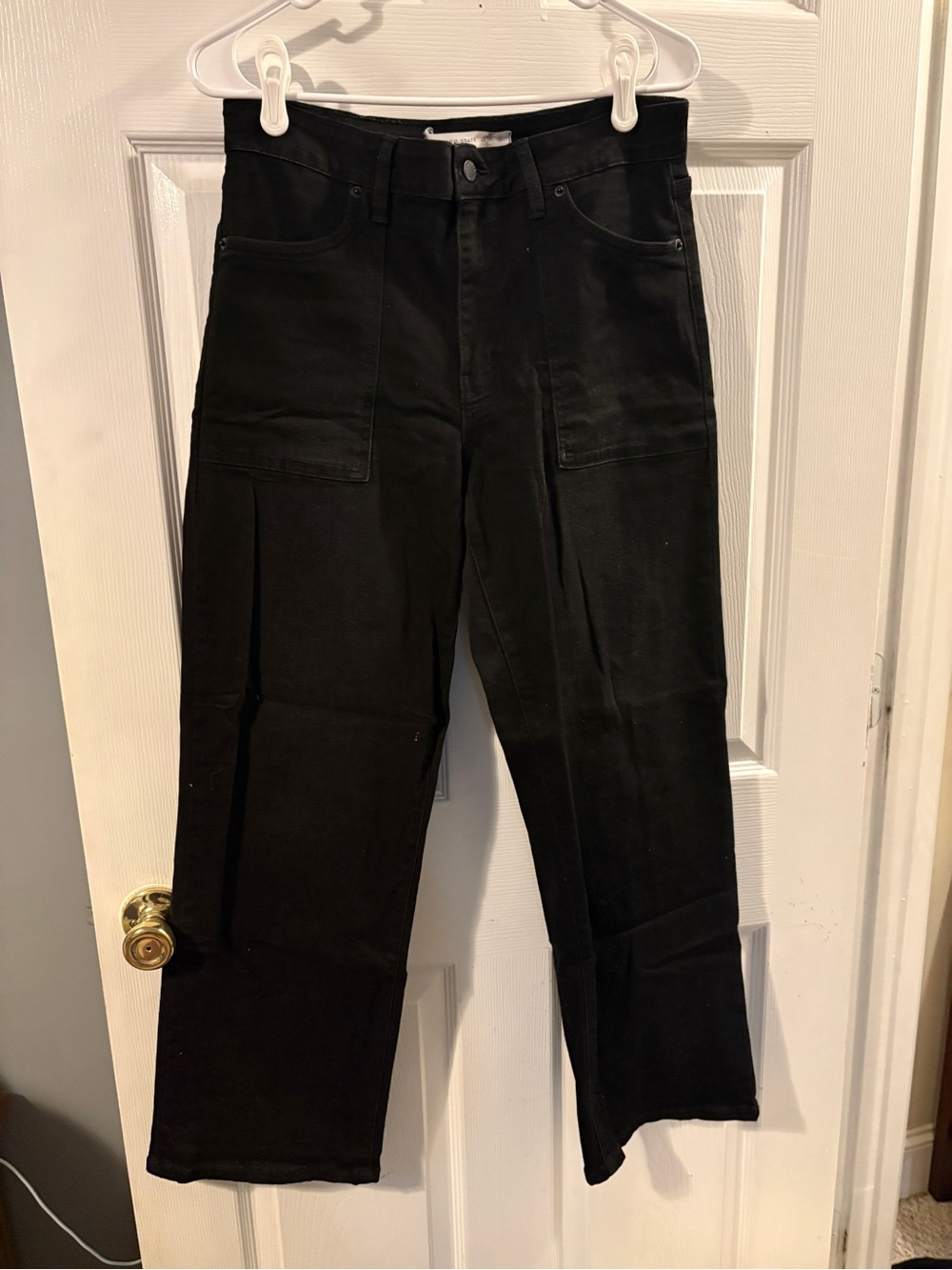 Altar'd State Black Straight-Leg Utility Jeans